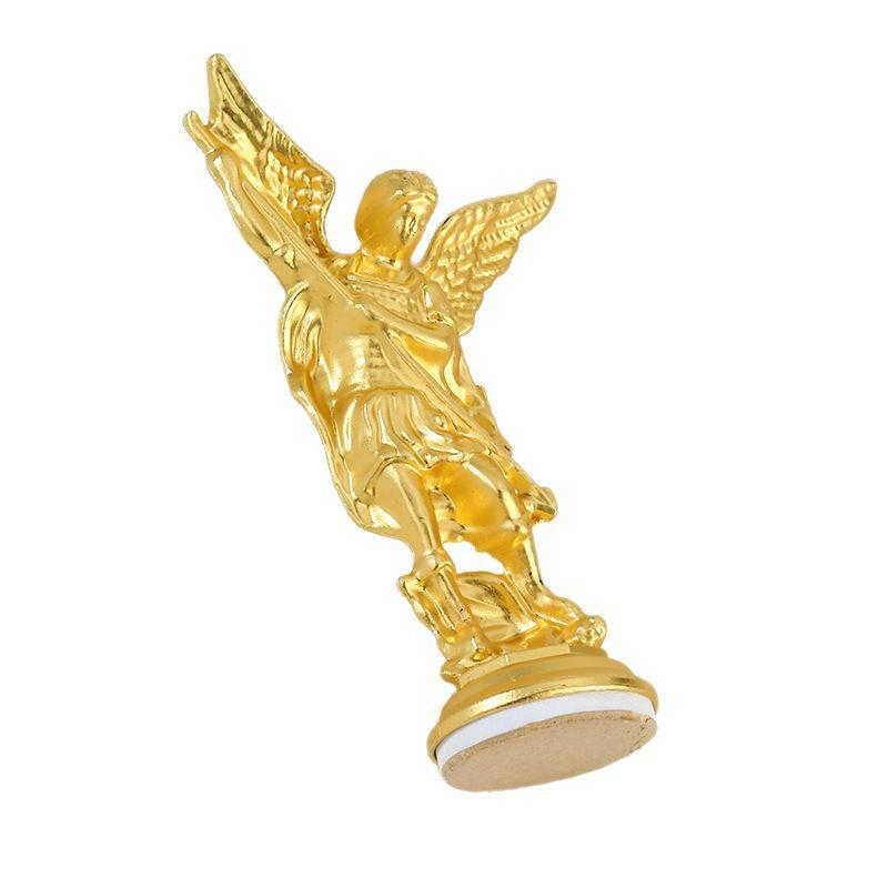 Christian Saint Michael Figurinethe Archangel Defeating Satan Guardian Statues Zinc Alloy Ctafts For Home Room Tabletop Desktop