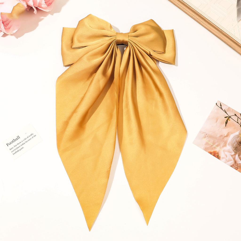 Elegant Bow Barrettes Women Temperament Ponytail Hairpin Hair Clip Girls Black Red Big Ribbon Hair Clip Fashion Hair Accessories