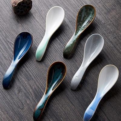 Kids Adults Japanese Style Eating Dinnerware Mixing Cutlery Soup Spoons Tableware Kitchen Utensil