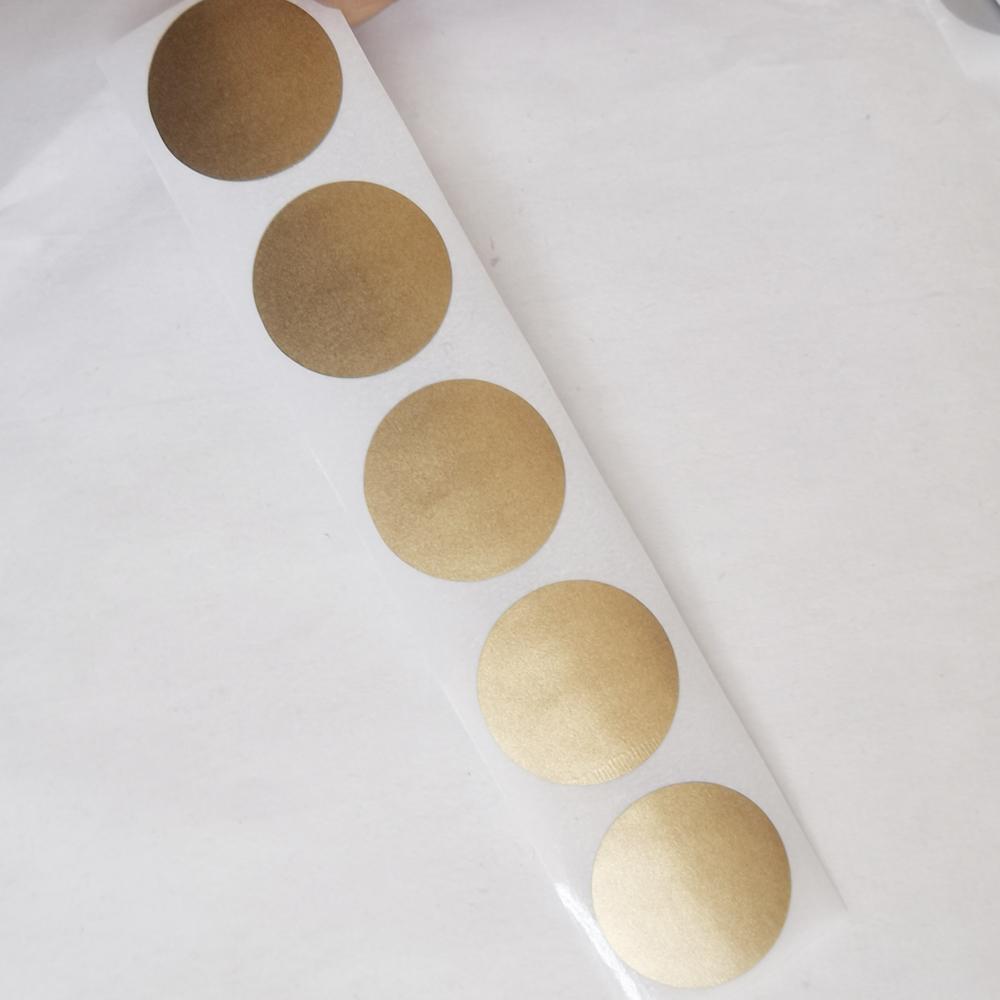 

100PCS 20mm Round Scratch Off Stickers Labels Tickets Promotional Games Favors золотий