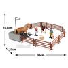 DIY Horse Race Model Horseman Farm stable Animal Figurines Action & Toy Figures ABS Emulation Toys for Children Christmas Gift