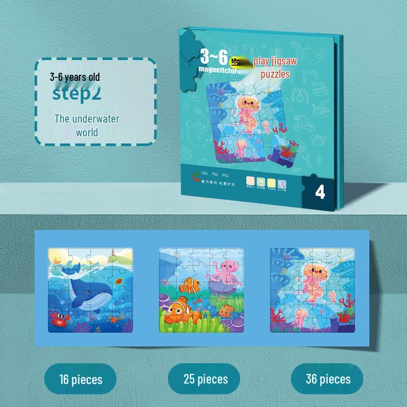 Advanced Magnetic Puzzle Toy for Boys, Ages 3-6: Early Education Jigsaw