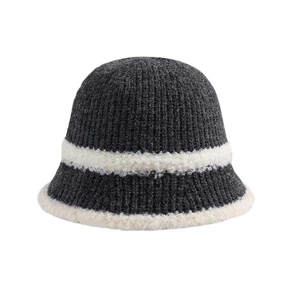 Temperament Knitted Bucket Hat Breathable Woven Fisherman Hat Elegant Sunshade Basin Cap  Summer