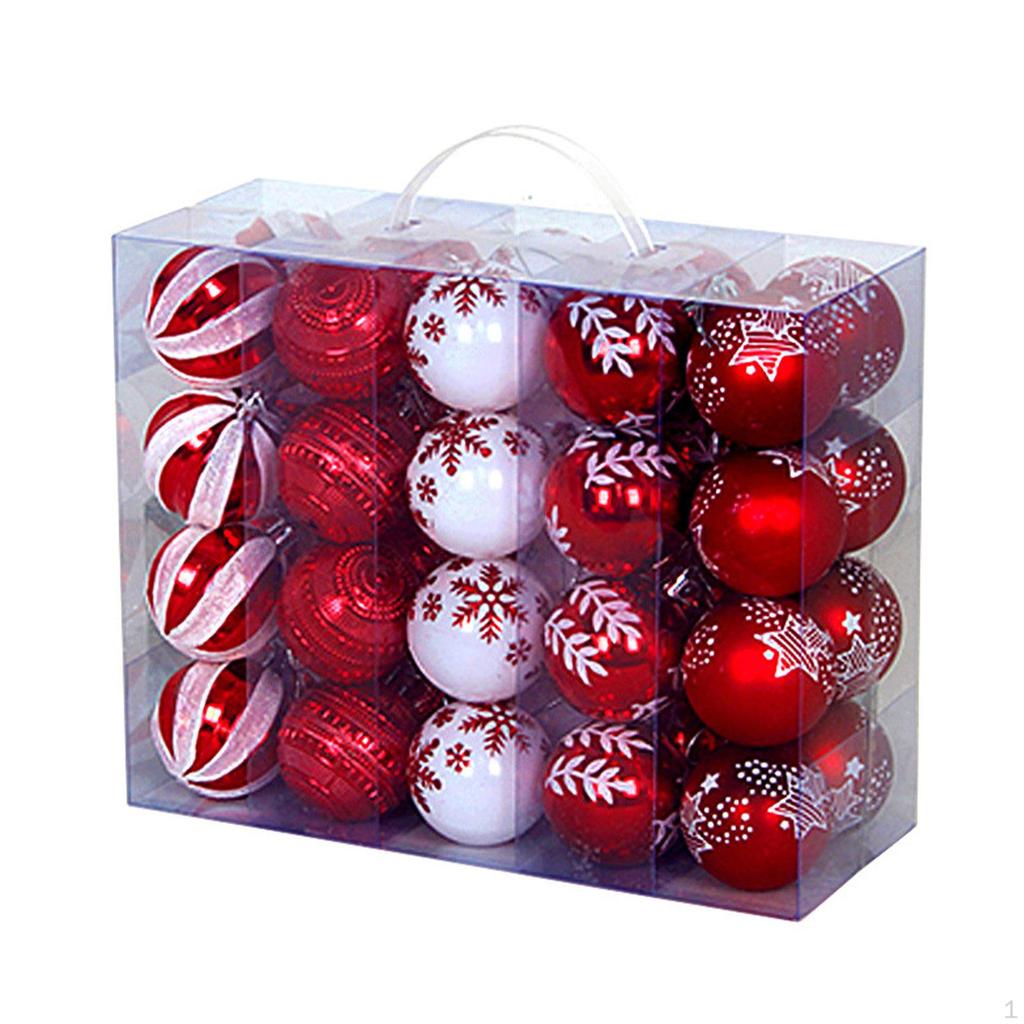 40Pcs Christmas Ball Ornaments Decorations Crafts Decorative Shatterproof Home Decor Baubles for