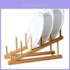 Bamboo Dish Draining Rack With Multiple Compartments For Kitchen Storage And Organization