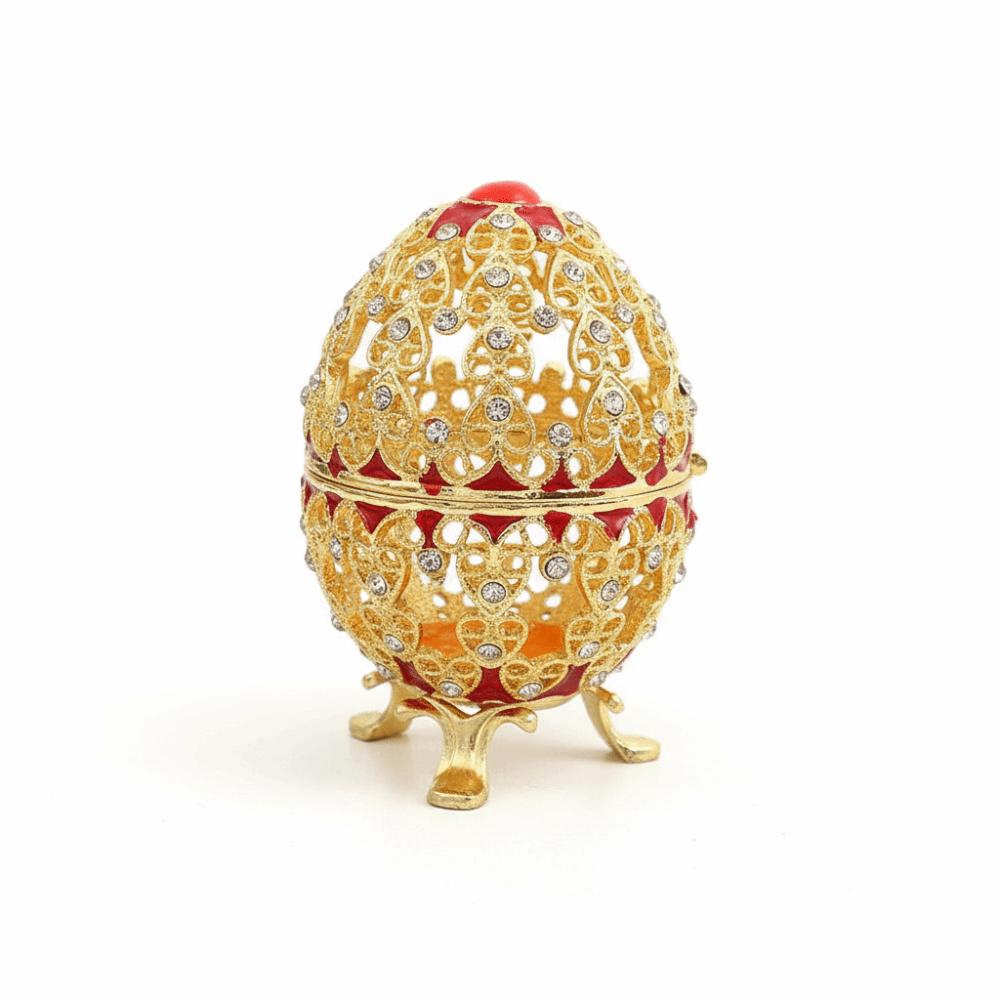 Zinc Zinc Alloy Material Egg-Shaped Box Enamel Color Jewelry Storage Box Jewelry Box Jewelry Organizer