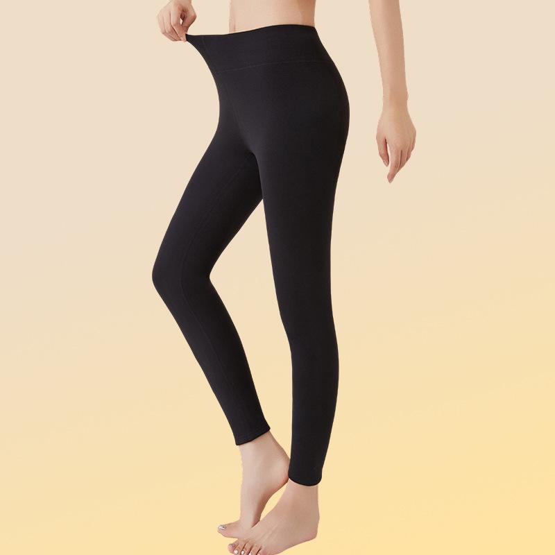 Extra Thick Fleece-Lined Thermal Pants with Knee Pads, Temperature Sensitive, High Elasticity, Slimming, Ideal for Cold Weather