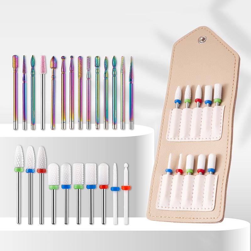 10 Stück Keramik-Wolfram-Fräser für Maniküre Hartmetall-Nagelfräser-Zubehör Bits Nailart-Ausrüstung Werkzeuge für Maschinenfräsen