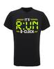 Mens Recycled Performance T-Shirt Mens Womens Tees Top Its Run O Clock Fitness Jog Running Gym TriDri