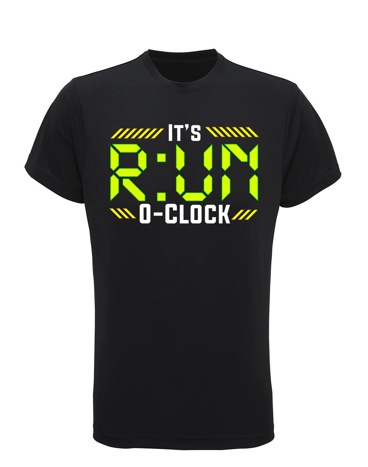 Mens Recycled Performance T-Shirt Mens Womens Tees Top Its Run o Clock Fitness Jog Running Gym TriDri S