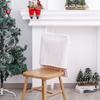 Christmas Chair Cover Red And White Flannel Chair Back Cover Hotel Faceless Old Man Embroidered Stool Cover Chair Cushion Decoration