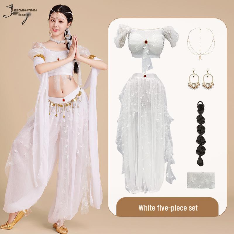 Prinzessin Jasmin Exotisches Indisches Bauchtanzkostüm - Damen Dunhuang Apsara & Westliche Regionen Stile