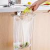Kitchen Trash Rack Cabinet Door Garbage Bags Holder Stainless Steel Closet Garbage Storage Holder Towel Hanging