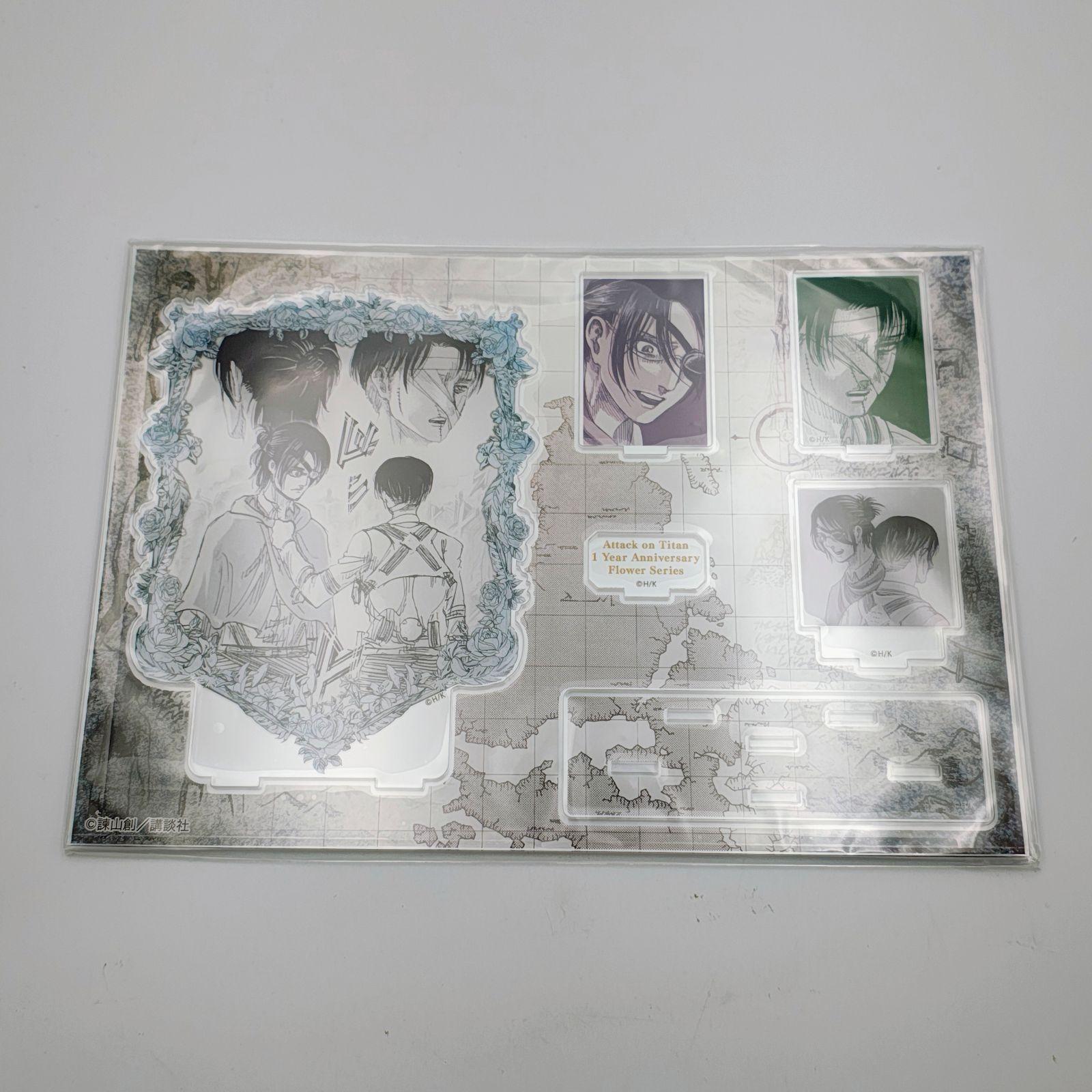 Used Attack on Titan Acrylic Diorama Levi & Hanji  Oath and Promise  (Anique) [TE28]