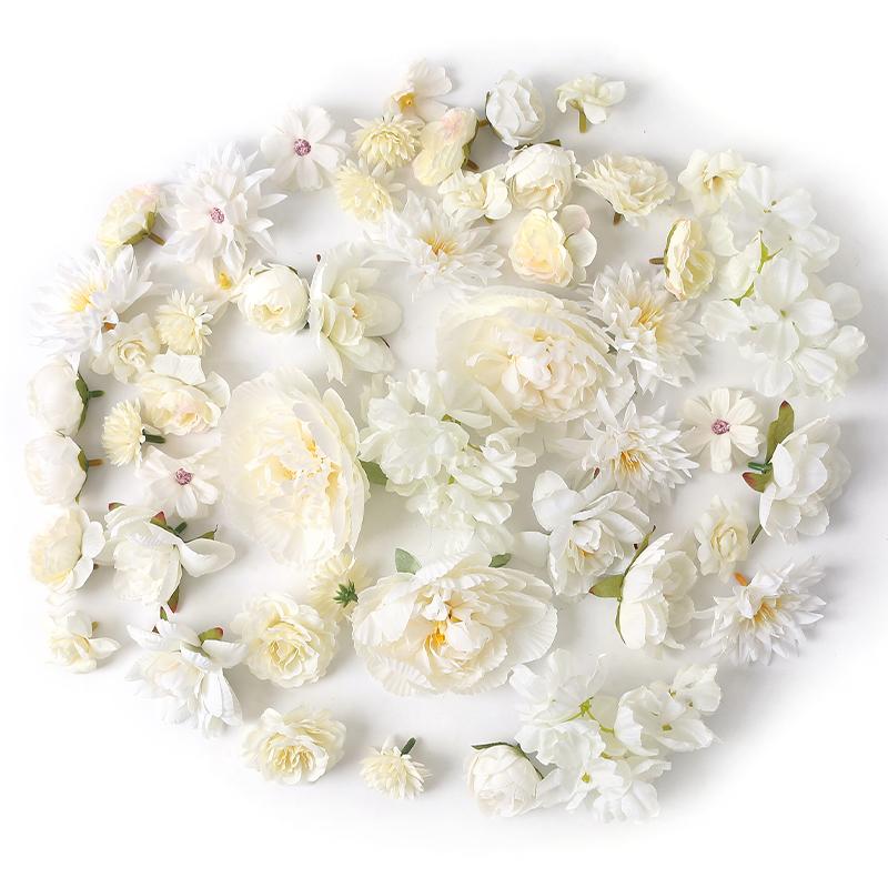 4CM Seidenrose Künstliche Blütenköpfe für Bastelkränze Hochzeitsfeier Dekoration DIY Tisch Heimzimmer Dekoration Kunstblumen