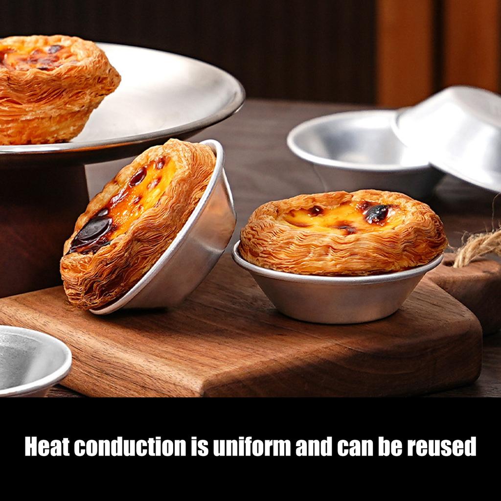 24 st Äggtartformar Aluminium Små Tartformar Små Muffinsformar Kakformar Muffinformar Kexformar Bakformar för Bakning