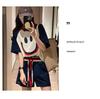 Women's Plus Size Smiley Face Embroidered Sports Suits - Summer Loose Casual Short-Sleeved Shorts Two-Piece Set, Trendy Style