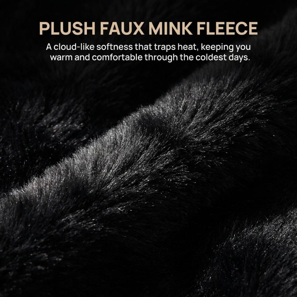 Windproof Ear Warmer Headband Faux Mink Fleece Knit Ear Covers New Earmuffs Winter
