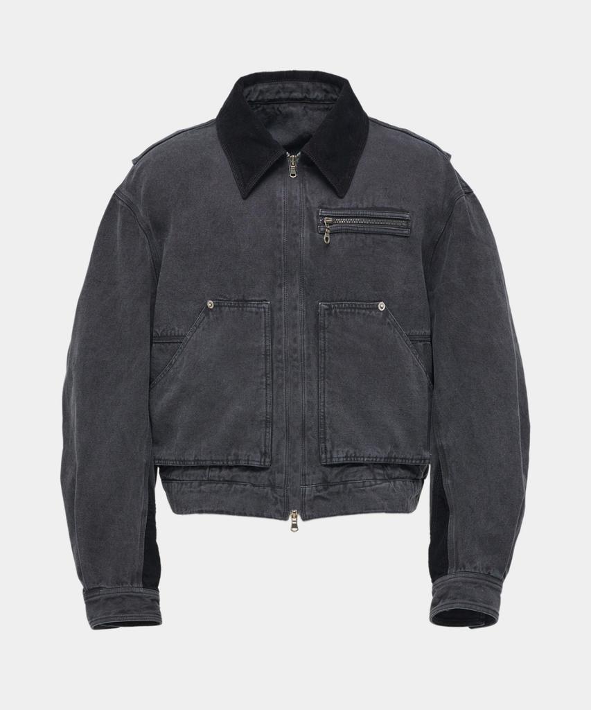 Coor Over-Dyed Faded Work Jacket (Washed Charcoal Grey)