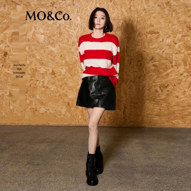 MO&Co. Striped Wool Blend Sweater