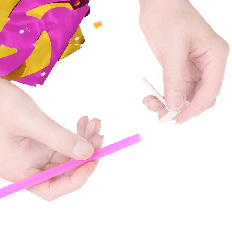 10Pcs Plastic Kids Toy Windmill Pinwheel Wind Spinner Lawn Garden Party Decor