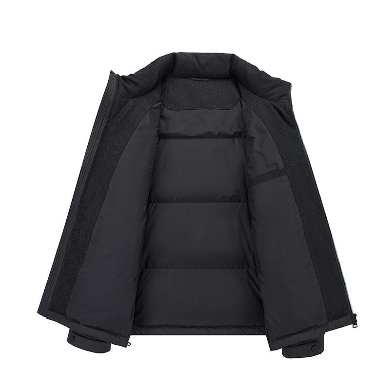 Mens Winter Down Jacket Stand Collar Zipper Lightweight Warm Casual Outerwear 90% White Duck