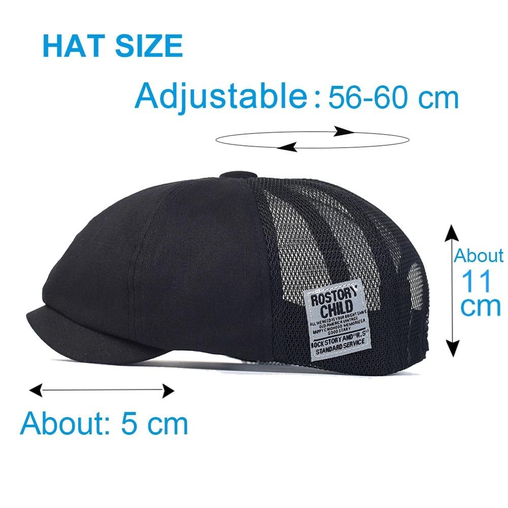 Breathable Berets Hat Mesh Baseball Cap Vintage Newsboy Caps  Men