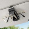 Genuine Leather Car Sun Visor Glasses Holder & Card Clip