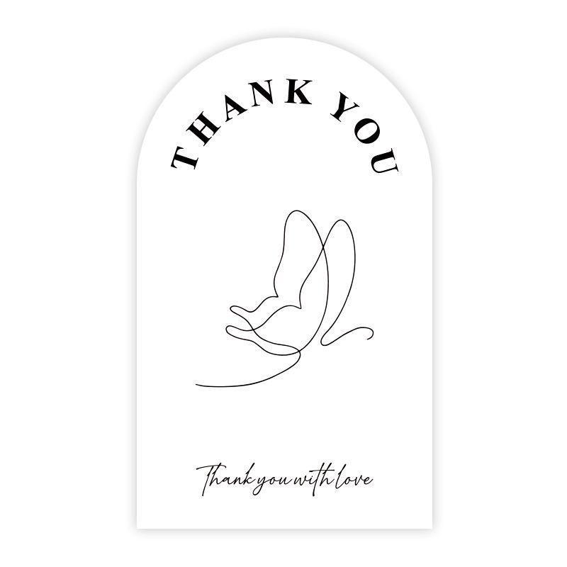 50-pack Airplane-Themed Thank You Box Sealing Stickers for Packaging and Decoration