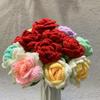 Handmade Cotton Yarn Rose Crochet Bouquet Home Decoration Ornament