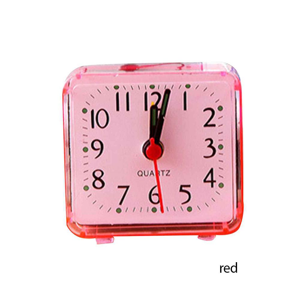 Pointer Alarm Clock Square Decorative Wake Up Bedroom Bedside Morning Table Office Battery Operated Plastic Timer Home