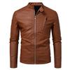 2026 Neue Herren Lederjacke Freizeitmantel Koreanischer Stil Slim Fit Gutaussehende Junge Männer Frühling Herbst Motorradjacke