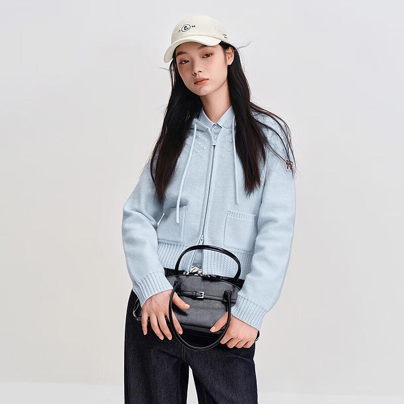 Ledin 7-Day Collection Hooded Knitted Cardigan Sweater