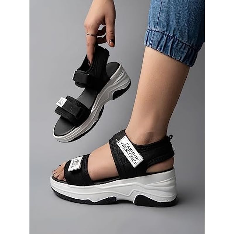 Shoetopia Girls Jojo Black Sandal - 8 Uk (Girls-Jojo-Black) 8 UK чёрный