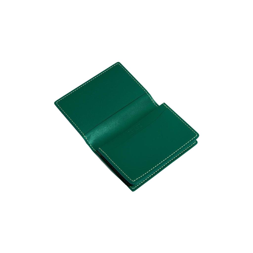 Goyard Malherbes Y Monogram Canvas And Leather Card Holder Unisex Card Holder Green MALESHPMLTY-09CL09P