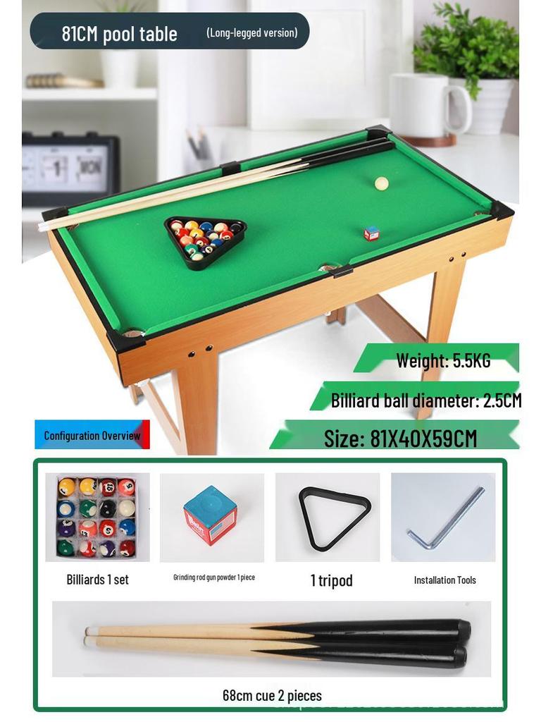 Children's Mini Wooden Billiards Table: Multifunctional Game Table with Legs