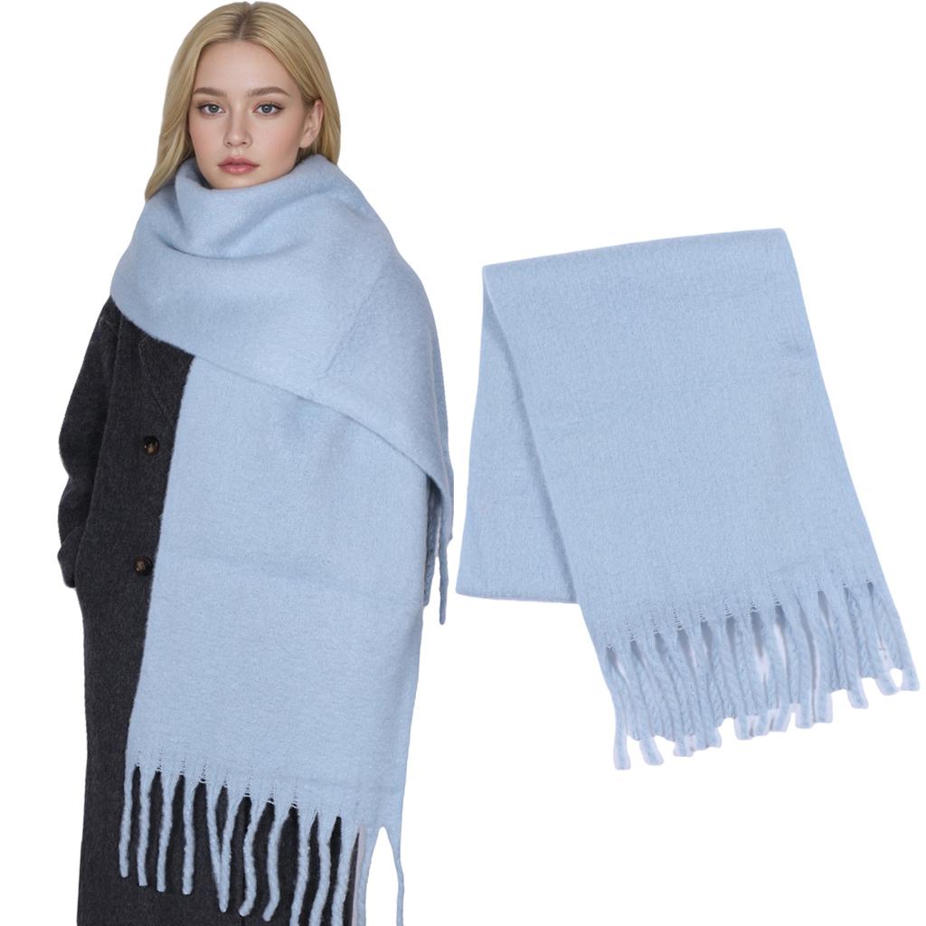 Winter Cashmere Scarf For Women Men Thick Solid Scarves Pashmina Blanket Wraps Soft Neck Warm Bufanda Shawls Long Poncho Echarpe