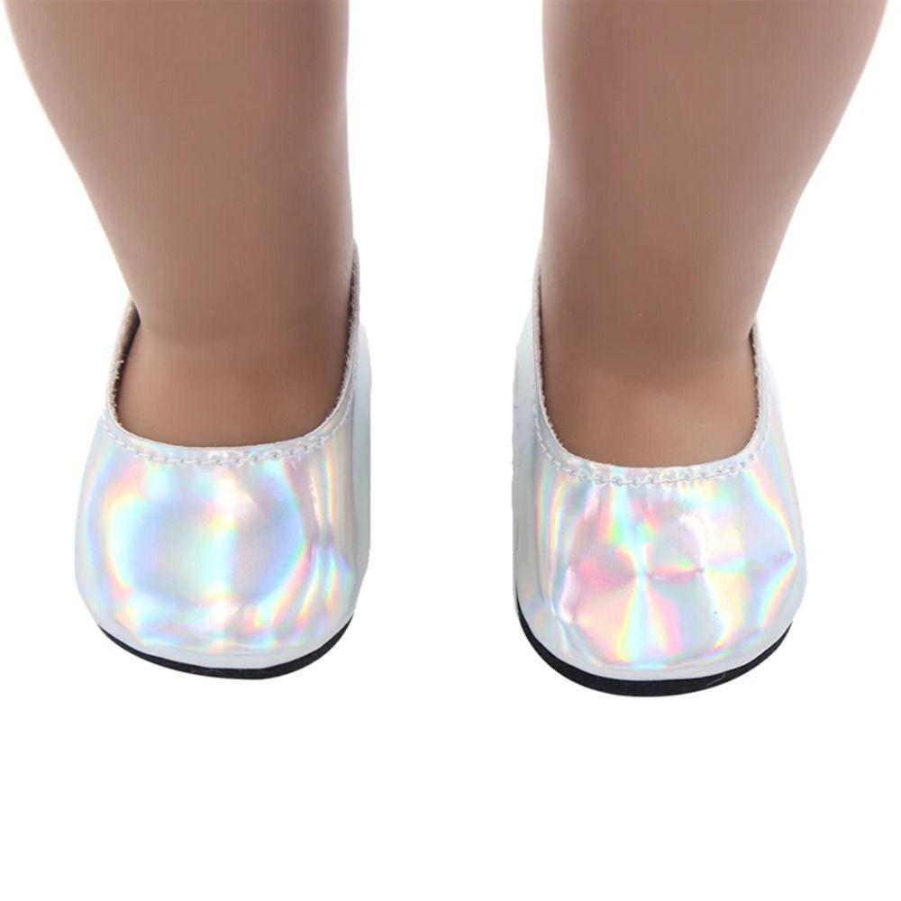PU Leather Glossy Shiny Shoes Doll Shoes Reborn Doll Shoes PU Leather Doll Shoes  Kids Gifts