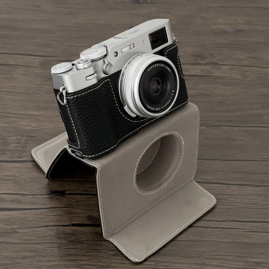 Portable Camera Protective Case Retro Style Full Camera Case Carry Bag Opening Bottom Design with Shoulder Strap