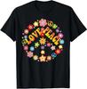 Vintage Style PEACE  LOVE Tshirt Long Sleeve Tie Dye Hippie Costume Shirt Unisex Style Shirts for Women Men Casual Tshirts