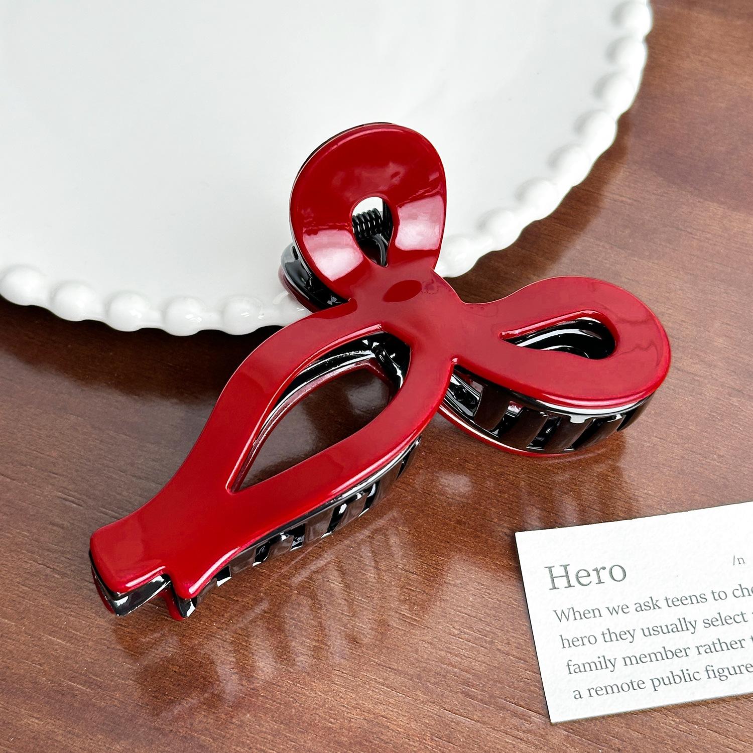 

Dorwi Beautiful Hair Clip Anchora Red Series Chic Versatile Claw For Effortless Fashionable Hairstyles And Styles Elegant Bow Clip