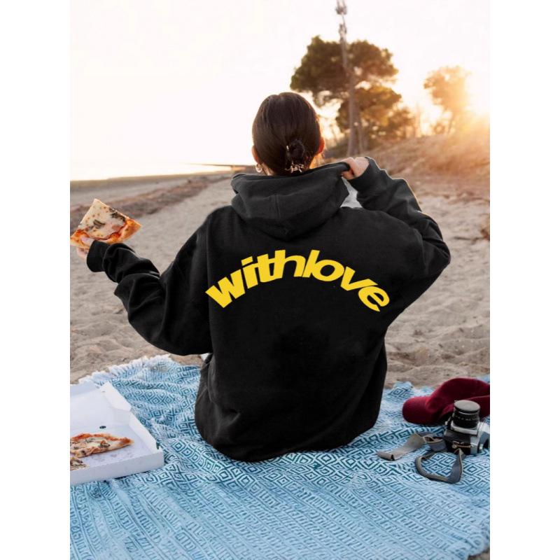 Women's Angel Print Retro Hip Hop Oversized Hoodie Jacket