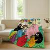 Cartoon Barbapapa Cute Blanket Warm Soft Suitable For Bedroom Sofa Bed Living Room Office Travel Camping Gifts
