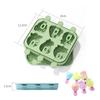 6-Hole Ice Cream Mold Multicolor Silicone Popsicle Molds Fruit Animal Sea Animal Homemade Dessert Ice Pop Cube Maker