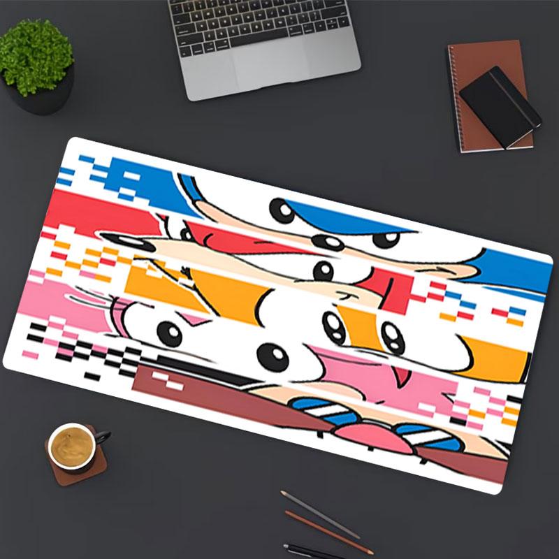 Sonic Print Mouse Pad, for Keyboard Pad Laptop PC Mat for Office Home Use, Desk Decor, Perfect Birthday Gift for Gamers