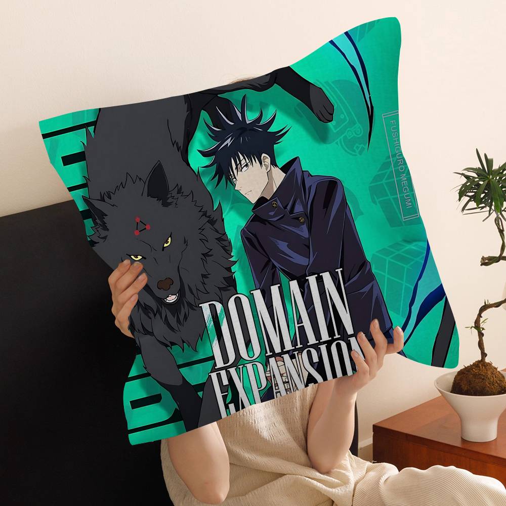 Fushiguro Megumi Pillow Gift Home Office Decoration Pillow Bedroom Sofa Car Cushion CoverPillow Case