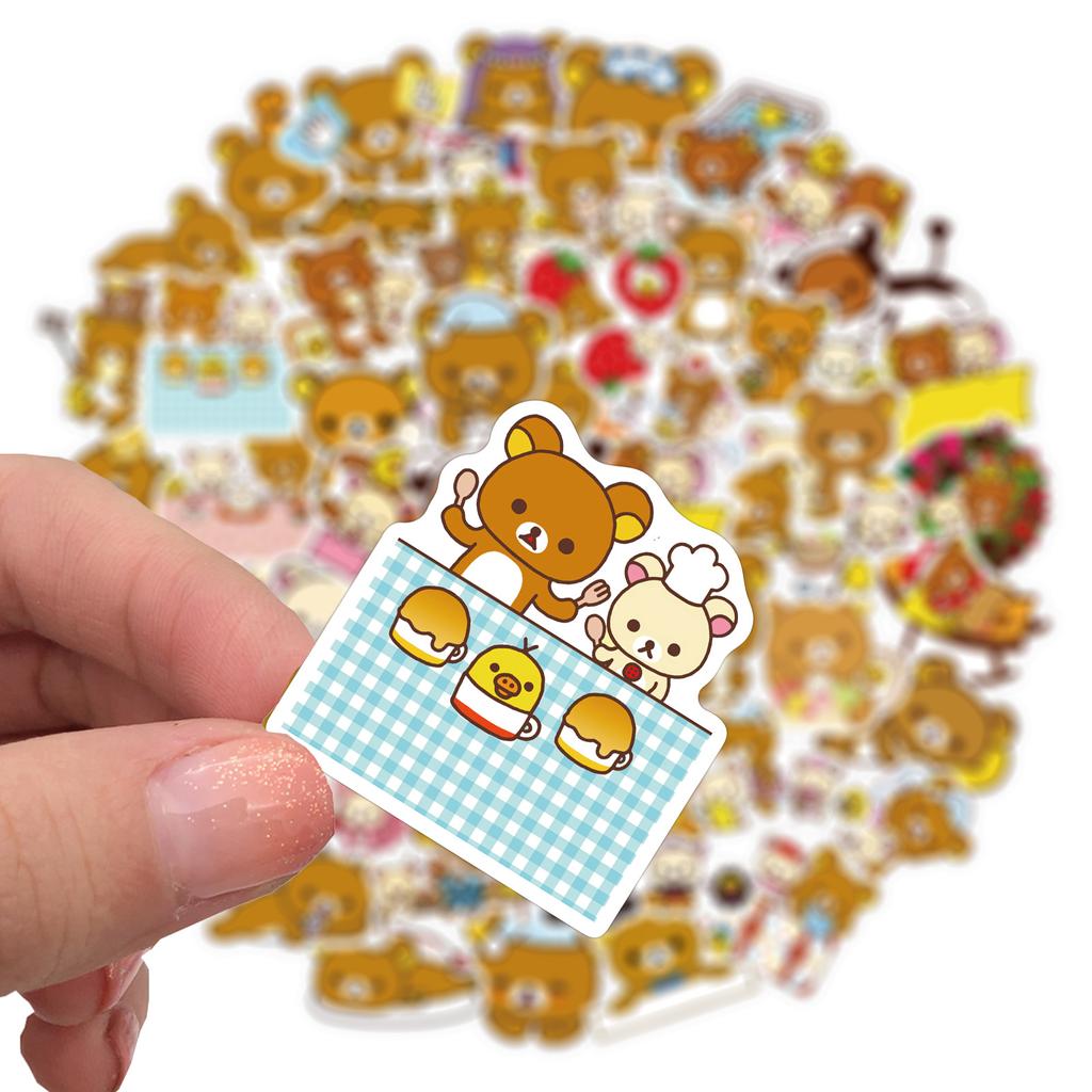50 New Styles of Cute Ins Bear Personality Graffiti Stickers Motorcycle Suitcase Guitar Waterproof