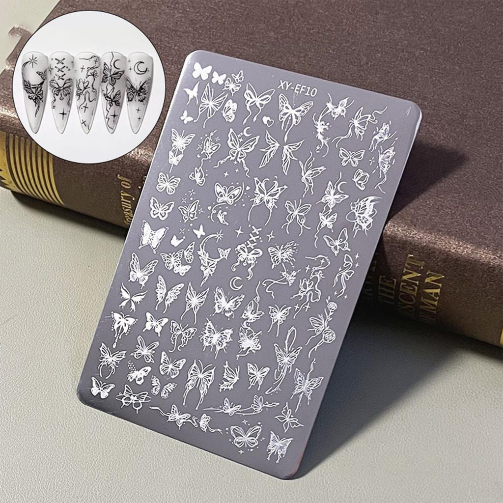 Ocean Series Shell Starfish Nail Stamping Plates Butterfly French Line Printing Stencil Nail Stamp Template Nail Art Tool
