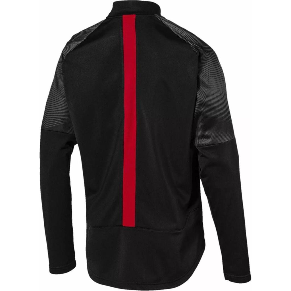 Puma Printed Color-Block Baseball Collar Casual Manchester City Player Jacket Unisex Black