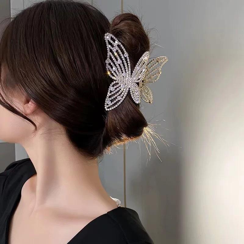 Alloy Womens Back-of-Head Grabber Large High-End Hair Claw Clip Summer 2026 Shark Clip Headpiece Japan and Korean Style